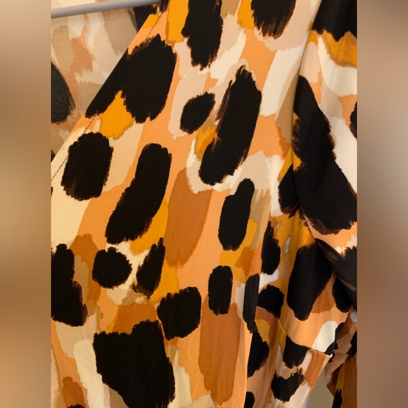 NWOT - Jessica London - Leopard Print Stretch Knit Wrap Maxi Dress - 18 W - Picture 9 of 14